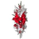 Stairway Swag Trim,Christmas Swag Wreaths for Front Door Holiday Wall Window Hanging Ornaments for Indoor Outdoor Home Xmas Decor Red Christmas Wreaths Garlands Seasonal Décor