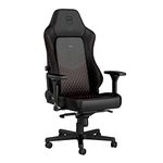 noblechairs Hero Gaming Chair - Office Chair - Desk Chair - Real Leather - Black/Red