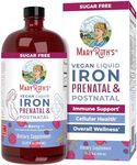 MaryRuth Organics | Liquid Iron Supplement Prenatal & Postnatal for Pregnant & Lactating | Iron Deficiency | Immune Support | Sugar/Gluten Free | Vegan | Non-GMO | 15.22 Fl Oz