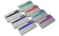 Lamy Assorted Fountain Pen Ink Cartridges, 7 Packs, 35 Cartridges AL Star,Safari