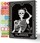 Ymumuda 2025 Planner - JAN.2025 - DEC. 2025, Planner 2025 Daily Weekly and Monthly, 8.4" X 6", 12-Month Academic Planner for Women, Spiral Bound, Stickers, Ideal School Office Supplies, Skull Queen