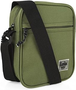 Lois - Bandoleras Hombre - Bolso Hombre Bandolera Ajustable - Bandolera Hombre Poliester - Bolso Bandolera Hombre. Bolso de Hombre Pequeño., Kaki