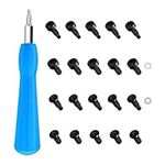 Ring Screwdriver, Ring Doorbell Screwdriver, Spare Screws for Ring Doorbell, T6 T15 Lost Ring Doorbell Screwdriver with 20 pcs Ring Doorbell Screws for Video Doorbell, Video Doorbell(Blue)