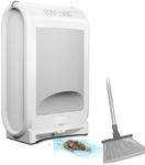 EyeVac Pro Touchless Vacuum Automatic Dustpan - Ultra Fast & Powerful - Great for Sweeping Salon Pet Hair Food Dirt Kitchen, Corded Canister Vacuum, Bagless, Automatic Sensors, 1400 Watt (White)