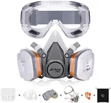 AirGearPro G-500 Reusable Respirator Mask with A1P2 Filters | Anti-Gas, Anti-Dust | Gas Mask Ideal for Painting, Woodworking, Construction, Sanding, Spraying, Chemicals, DIY etc