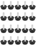 QWORK Levelling Feet, Furniture Levellers, Furniture Screw Leveling Foot, M6x20mm, 20 Pcs