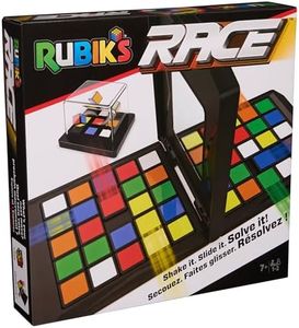 Rubik’s Race, Classic Fast-Paced Strategy Sequence Brain Teaser Travel Board Game Two-Player Speed Solving Face-Off, for Adults & Kids Ages 7 and up