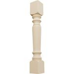 Ekena Millwork COL05X05X35LERW 5" W X 5" D X 35 1/2" H Legacy Tapered Cabinet Column, Rubber Wood