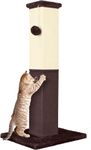 Cat Scratching Post, 32 Inch Cat Scratching Post for Large Cats, Cat Scratcher with Nature Sisal, Cat Scratch Post for Indoor Large Cats and Kitten, Brown