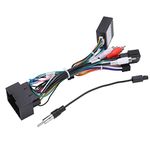 Qiilu Audio Wiring Harness, Stereo Radio Wiring Harness Connector Adapter with CAN Bus Box 16Pin Replacement for Cruze