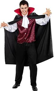 Funidelia | Disfraz de Conde Drácula para hombre Halloween, Terror, Dracula, Vampire - Disfraz para adultos y divertidos accesorios para Fiestas, Carnaval y Halloween - Talla L - Negro