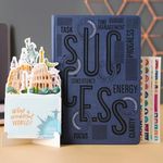 DOODLE Productivity Pro Planner Gift Set 2026 | A5 Executive Planner (288 Pages) + Desk Calendar + Activity Book + 4 Sticker Sheets + Mobile Stand | Smart Gift Box for Professionals & Executives