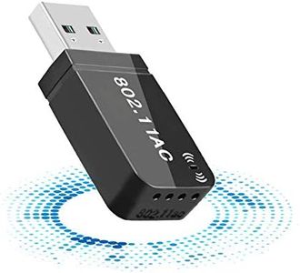 Maxesla Adaptador USB WiFi – WiFi Dongle 3.0 Mini 1200M 802.11Ac Dual Band 2.4/5Ghz Ac1200 Adaptador de Red inalámbrico para PC de sobremesa, Compatible con Windows, Mac Os X