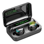 Ear Buds Wireless Earbuds, Bluetooth 5.3 Headphones In Ear, Bluetooth Earphones with Built-in Microphone, Wireless Ear Buds, Bluetooth Earbuds with Mic, USB Charging Case, Dual Connect, Black