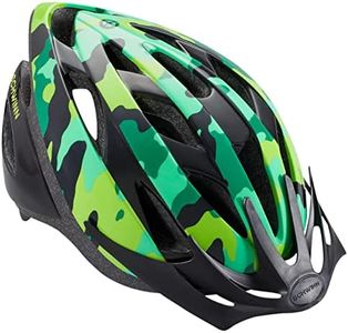 Schwinn Thrasher Bike Helmet, Lightweight Microshell Design, Child, Green Camo