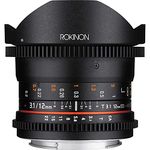 Rokinon Cine DS 12mm T3.1 Ultra Wide Cine Fisheye Lens for Canon EOS EF DSLR Cameras - Full Frame Compatible