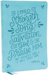 NKJV, Thinline Bible, Verse Art Cover Collection, Leathersoft, Teal, Red Letter, Comfort Print: Holy Bible, New King James Version
