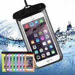 Waterproof phone pouch Case, Underwater Crossbody Phone Pouch with wider Lanyard, Dry Bag for Swimming for iPhone 12 11 pro max XS XR X, SAMSUNG S20 A70 A50, HUAWEI etc.-up to 7" (Black)