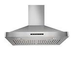 Vesta Milan 800CFM 30'' Stainless Steel European Style Wall Mount Range Hood With LED Lights,Contemporary Design,Touch Screen, 3 levels of speed, Pro Suction,Delayed Shutdown, And Round Front Edges