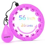 JLoibao Weighted Hula Circle with 26 Links(56 Inch) for Adults Weight Loss, Infinity Fitness Hoop Plus Size, for Women Smart Exercise Equipment