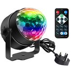 Disco Lights, SEBRUANC Mini Disco Ball LED Party Lamp Music Controlled Disco DJ 360° Rotating Ball Lights 3W RGB Stage Lights with Remote Control for Home Parties Birthday KTV Party Christmas 1pc