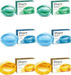 Pears Oil-Clear & Glow Soap & Soft & Fresh Soap & Pure and Gentle Soap Ambz (75G) (Pack of 6) (75 g)