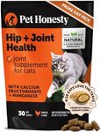 PetHonesty Cat Hip & Joint Health Chews - Glucosamine for Cats, Cat Joint Support Supplement, Cat Health Supplies & Hip Support, Cat Vitamins for Indoor Cats & Outdoor Cats - Chicken (30-Day Supply)