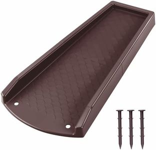 Ogutter Splash Blocks for Gutters Downspouts, 24" Downspout Extensions for Rain Water Drainage, Thickened Gutter Splash Guard with Fixing Piles(1 Pack, Brown)