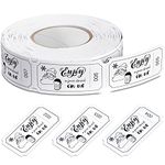 Zonon 500 Pieces Christmas Drinks Tokens Enjoy A Free Drink On Us Drink Tickets Roll Paper Drink Tokens White for Events Wedding Birthday Christmas Party Supplies Bar Beverage Voucher Bulk Pack