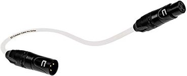 Balanced XLR Cable Male to Female - 1 Feet White - Pro 3-Pin Microphone Connector for Powered Speakers, Audio Interface or Mixer for Live Performance & Recording