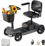 Paiseec Mobility Scooter for Adults, Seniors - 25Miles/40Miles Range, 6 mph, Large Wheels for Outdoor, Smart Safety Features, Headlight, Basket