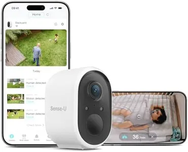 Sense-U AI Battery Baby Camera Monitor with Sensor-Free Sleep Breathing Movement Detection, Smart Security Wireless Outdoor Video Camera, Indoor Home Cam, No Monthly Fee, Peace of Mind for Parents