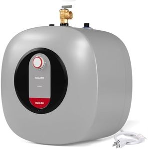 FOGATTI Electric Tank Water Heater, 8.0 Gallon Point of Use Instant Hot Water Heater 120V 1440W, Wall or Floor Mounted, Easy to Install