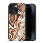 Hearts Matching Phone Cases for Couples for iPhone 6 7 8 11 12 13 14 15 16 Pro Max Plus Mini Xr Xs SE for Samsung Galaxy S20 S21 S22 S23 S24 Note A Z Series Moto G Stylus Pixel 6 7Pro (Brown Heart)