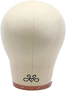 MILANO COLLECTION Canvas Block Cork Wig Head for Women DIY, Wig-Making, Installs and Styling with Free Dust Bag and T-Pins