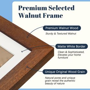Frameo 10.1” WiFi Digital Photo Frame – Walnut Wood, HD IPS Touchscreen, 32GB