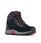 Columbia Youth Unisex Newton Ridge Amped, Black/Mountain Red, 9