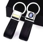 Cadtealir Stainless steel lanyard keychain and leather strap clips compatible with infiniti key fob, For Rolls Royce, 3*9cm