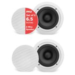 Pyle PDIC60T 6.5 inch Two Way In Ceiling Speaker with 70V Transformer