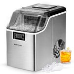 EUHOMY Ice Maker Machine Compact Countertop Ice Cube Maker 24 Ice Cubes Ready in 13 Minutes, 2 Ways to Add Water Self Cleaning 3.2 L Ice Maker with Ice Scoop and Basket for Home/Kitchen/Office/Bar