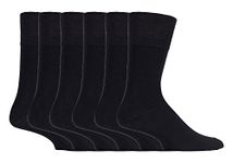 Gentle Grip Sock Shop 6 Pairs Mens Loose Soft Top Non Elastic Bamboo Socks (6-11 UK, SOMRM01)