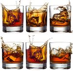 CRYSTALIA Luxury Whisky Glasses Set of 6, 100% LEAD FREE 305ml Heavy Base Whiskey Glass Tumbler Glasses, Rocks Glasses, Old Fashioned Whiskey Glass, Bar Drinking Glass, Whisky Glasses 6, Irish Whisky