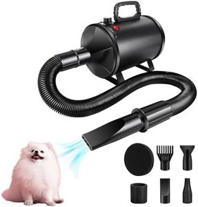 3500W Hundefön Blower Sehr Leise Tierhaartrockner Blower Hundefön Einstellbare Geschwindigkeit mit 4 Düsen Pet Dryer Fön für Haustiere Haustier Hundepflege Trockner Hundetrockner Gebläse für Hunde