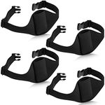 Mic Belt Mic Fitness Belt Adjustable Microphone Black Fitness Instructor Microphone Strap Belt Belts for Fitness (4 Pieces)