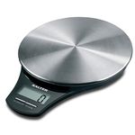 Salter 1035 SSBKDR Digital Kitchen Scale – Food Scales, Kitchen Weighing Scales, 5kg Capacity, Stainless Steel Platform, Measure Liquids, Add & Weigh , Tare/Zero Function, 1 x CR2032 Battery Included