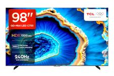 TCL 248 cm (98 inches) 4K Ultra HD Smart QD-Mini LED Google TV 98C755 (Black)