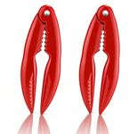 DHinkyoung 2 Pcs Seafood Claws Nut Crackers Heavy Duty Seafood Crackers Creative Crab Claw Shape Walnut Crackers for Walnuts Nuts Almonds Crabs Lobsters and Shells (Red)