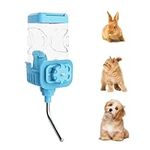 Pet Water Bottle [14mm Spout, 750ml] Hanging Dog Water Dispenser Kennel Drinker Kettle Feeder BPA Free Cage Crate Hutch Puppy Cat Rabbit (Blue)