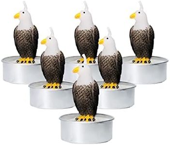 Eagle Tealight Candles, America Eagle Tea Light Candle for Birthday Gifts, Stands for Free, Powerful and Courageous, Ideal for Home Decor, Party，Brithday Gift, Cake Decoration, Wedding, 6 Pieces