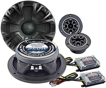 AudioPipe APMB-65FLT-CMP Car Audio 6.5 Inch Loudspeaker and 3.75 Inch Tweeter and Crossover Component Set with 1000W Max Power